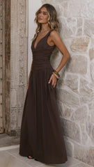 Sanya Maxi Dress Chocolate