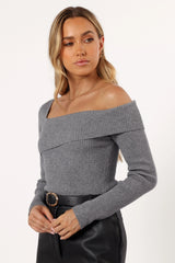 Aleena Knit Top Grey