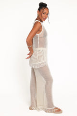 Lorna Knitted Pant Off White