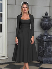 A Line Maxi Dress Ruffle Flowy Formal Long Dresses