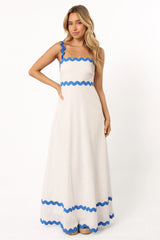 Nancy Maxi Dress Blue White
