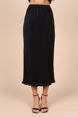 Minelli Pleat Midi Skirt Black