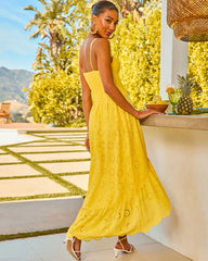 Glow Together Corset Cotton Eyelet Maxi Dress