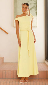 Gemma Maxi Dress Baby Yellow
