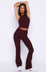 Movement Flare Leggings Merlot