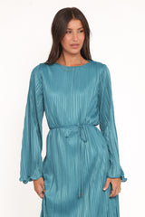 Armena Long Sleeve Maxi Dress Teal