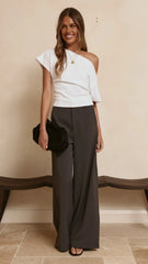 Maeva Tailored Pants Charcoal