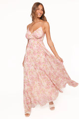 Madilyn Maxi Dress Blurred Pink Floral