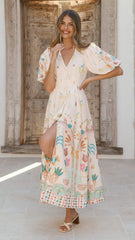 Tamsin Midi Dress Acacia Palm
