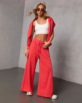 Off Hours Fleece Wide Leg Sweatpants