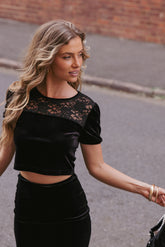 Caitlin Top Black Velvet