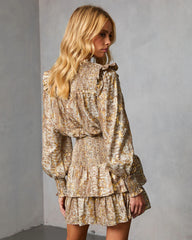 Willa Rae Printed Tiered Mini Dress