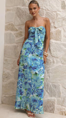 Mariposa Maxi Dress Blue Floral