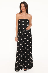 Belinda Drawstring Pant Black Cream