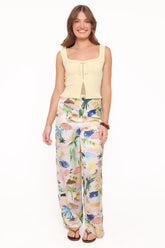 Alba Wide Leg Pant Cream Resort Isle