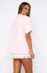 With Love Romance Oversized Tee Baby Pink