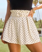 Brinelle Belted Polka Dot Shorts