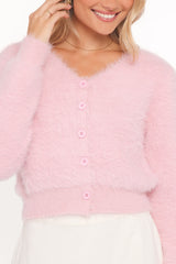 Evelin Cropped Cardigan Pink
