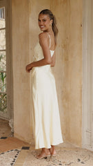 Elsa Midi Dress Yellow