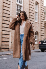 Beatrice Faux Fur Coat Camel