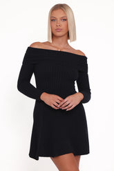 Francisco Long Sleeve Mini Dress Black