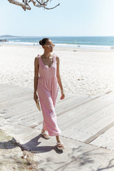 Ayla Linen Jumpsuit Pale Pink
