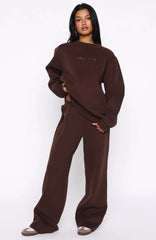 Stay Lifted Oversized Sweater Bitter Chocolate