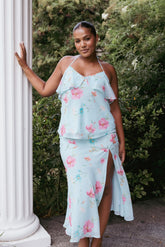 Valeria Skirt Set Blue Floral