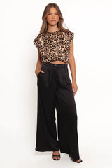 Harlow Two Piece Set Tan Black