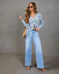 Wildflower Trail Floral Button Down Top