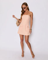 Morgan Tweed Strapless Mini Dress