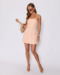 Morgan Tweed Strapless Mini Dress