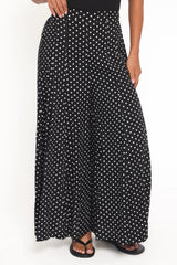Neveah Pant Black Polka Dot