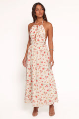 Wilder Halterneck Maxi Dress Pink Floral