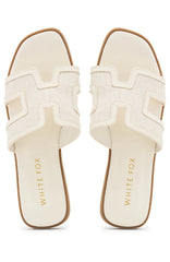Sophia Canvas Sandals Cream Natural