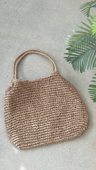 Solana Summer Tote Bag Tan Straw