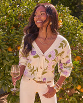 Whispering Blossoms Floral Knit Cardigan