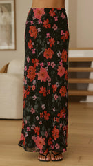 Flo Maxi Skirt Dark Floral
