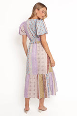 Verona Patchwork Midi Dress Botanic Multi