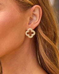 Essie Embellished Clover Stud Earrings