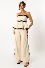 Mollymook Pants Cream Black