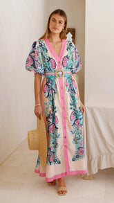 Dali Maxi Dress Island Bloom Pink