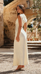 Auria Off Shoulder Maxi Dress Yellow