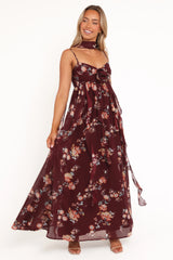 Tully Maxi Dress Berry Floral