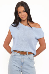 Coco Knit Top Pale Blue