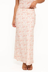 Giarda Maxi Skirt Peach Ditsy Floral