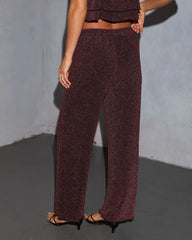 Moon Melt Lurex Straight Leg Pants