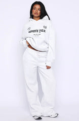 Vibe Too High Wide Leg Sweatpants Grey Marle