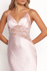 Milla Maxi Lace Dress Pale Pink