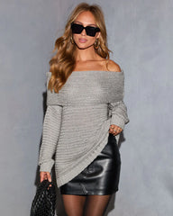 Adrienna Knit Off The Shoulder Sweater